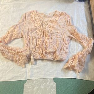 Pink Lace Blouse. Size Small.